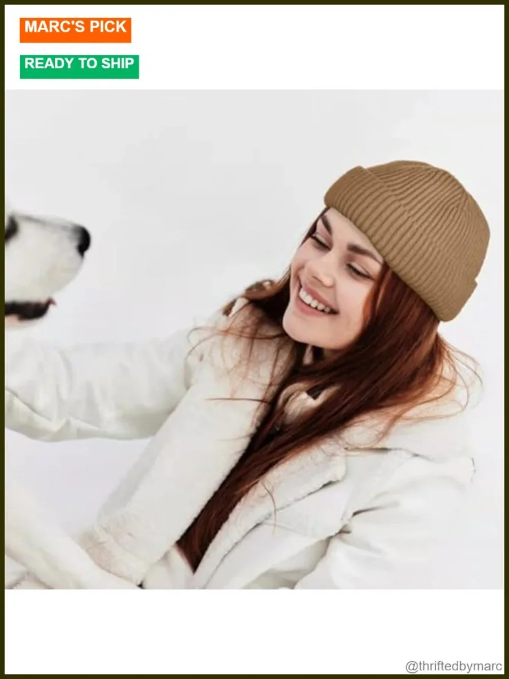 Winter Beanie Hat - Wool Knit Cuff Fisherman Skull Cap